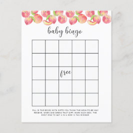 Aquarellpfirsich Baby Dusche Bingo Spiel