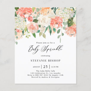 Aquarellpfirsich und Elfenbein-Blume Kindersprinkl
