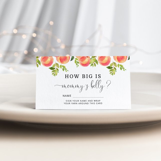 Aquarellpfirsich, wie groß der Bauch der Mama ist Begleitkarte (Von Creator hochgeladen)