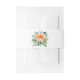 Aquarellpfirsichblume Einladungsbanderole