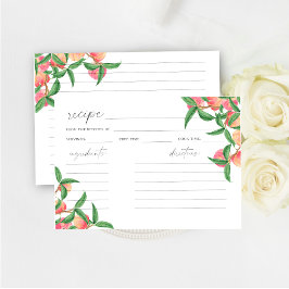 Aquarellpfirsiche - Rezept-Karte