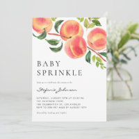 Aquarellpfirsiche Summer Baby Sprinkle