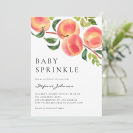 Aquarellpfirsiche Summer Baby Sprinkle Einladung
