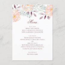 Aquarellpfirsichfarben-Blume. Botanische Hochzeit.