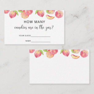 Aquarellpfirsichfarben, wie viele Bonbons sich im  Begleitkarte