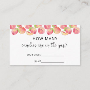 Aquarellpfirsichfarben, wie viele Bonbons sich im  Begleitkarte