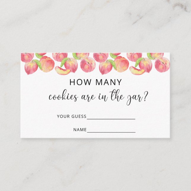 Aquarellpfirsichfarben, wie viele Kekse sich im Gl Begleitkarte (Vorderseite)