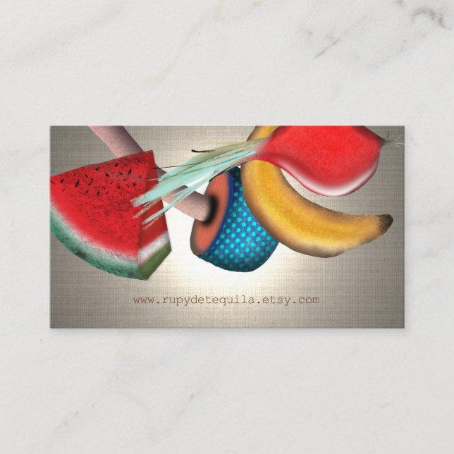 Aquarellpflanze Visitenkarte (Vorderseite)