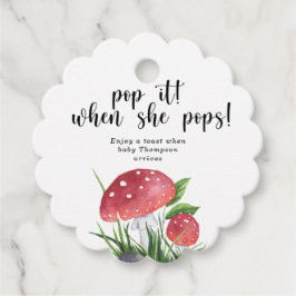 Aquarellpilz - Pop! wenn sie Pop! Geschenkanhänger