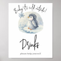 Aquarellpinguin - Getränke