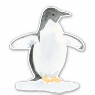 Aquarellpinguin - Vinyl-Cut-Aufkleber Aufkleber