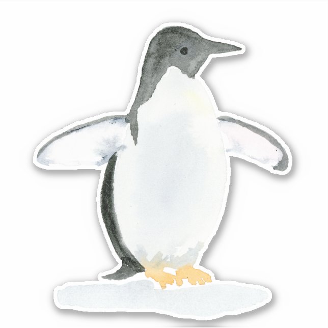 Aquarellpinguin - Vinyl-Cut-Aufkleber Aufkleber (Vorderseite)