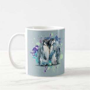 Aquarellpinguine Kaffeetasse