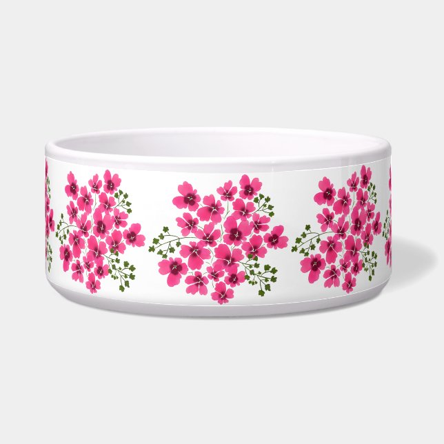 Aquarellpinke Blume-53431 Napf (Vorderseite)