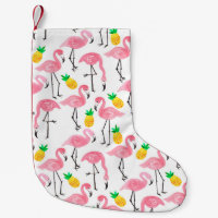 Aquarellpinke Flamingo und gelbe Ananas