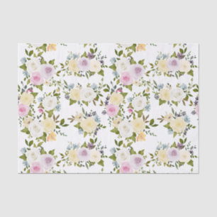 Aquarellpinke, gelbe Rosen Kinderdusche Seidenpapier