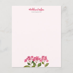 Aquarellpinke Hydrangea Lacecaps Blumengemälde