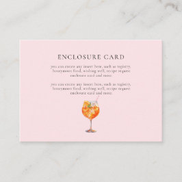 Aquarellpinke Liebe im ersten Spritz-Brautparty Begleitkarte