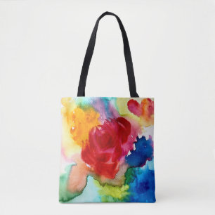 Aquarellpinke Mohnart Blume Tasche