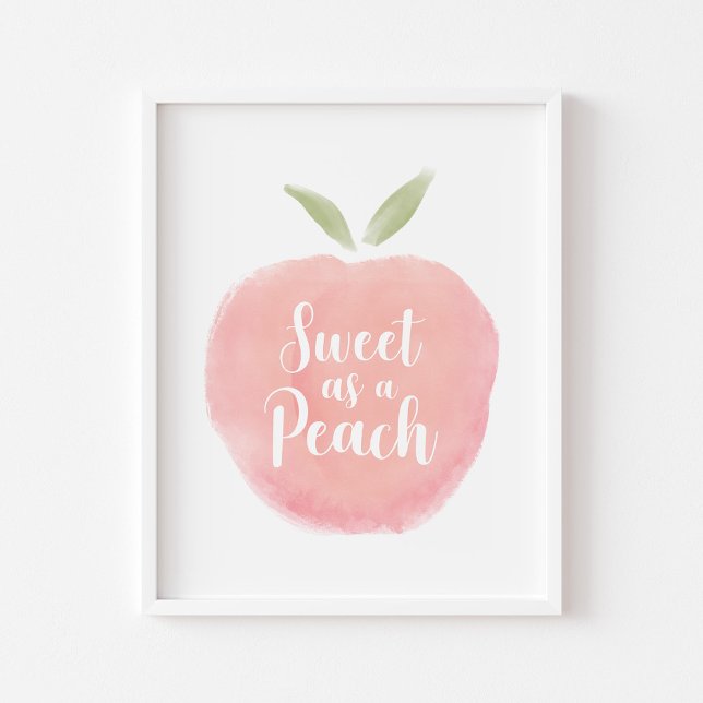 Aquarellpinke, süß wie pfirsichfarbenes Kinderzimm Poster (Von Creator hochgeladen)