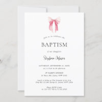 Aquarellpinke Tänzerin Bow Ribbon-Taufe