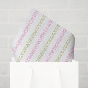 Aquarellpinke und grüner Mahjong Seidenpapier