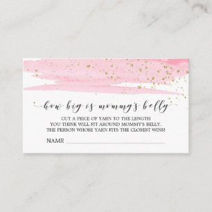 Aquarellpinke wie groß ist Mommys Bauchkarte Begleitkarte