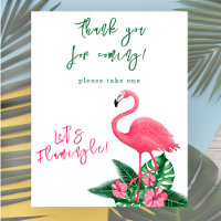 Aquarellpinken Flamingo Danke, Baby Dusche