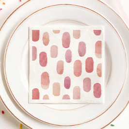 Aquarellpinsel. Modernes, einfaches niedliches Mus Serviette