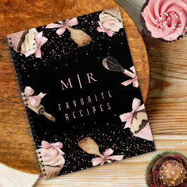 Aquarellpinsel und Cupcake-Notebook Notizbuch