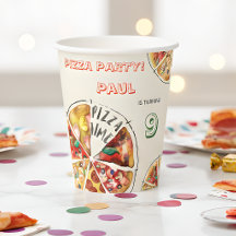 Aquarellpizza Party Geburtstag