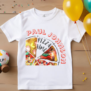 Aquarellpizza personalisiert baby t-shirt