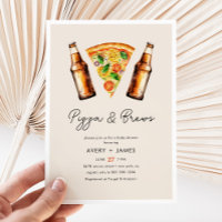 Aquarellpizza und Brews Co Ed Baby Dusche