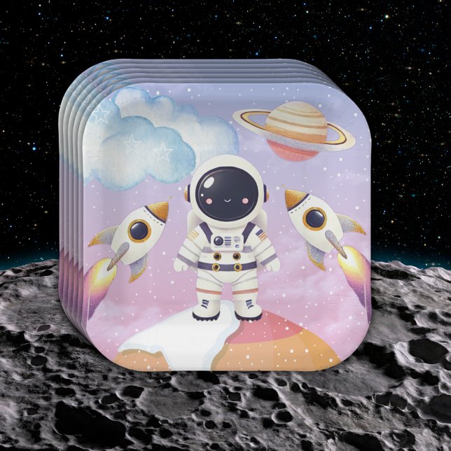 Aquarellplatz Kleine Explorer Kinderdusche Pappteller (Von Creator hochgeladen)