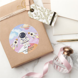 Aquarellplatz Kleine Explorer Kinderdusche Runder Aufkleber