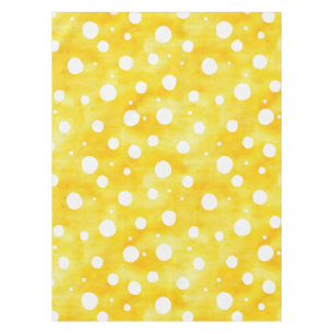Aquarellpolka Dot - Gelb und Weiß erdig (2) Tischdecke