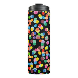 Aquarellpolka Dot, Osterhintergrund. Thermosbecher