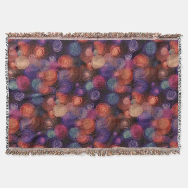 Aquarellpolka Dots Muster + Ihre Ideen Decke (Vorderseite)