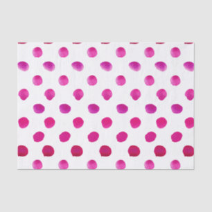 Aquarellpolka-Punkte rosa Seidenpapier