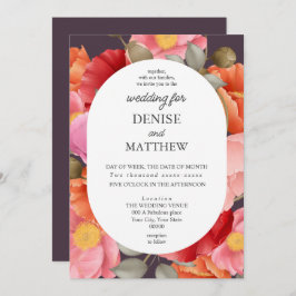 Aquarellpoppy auf Mitternacht Einladung