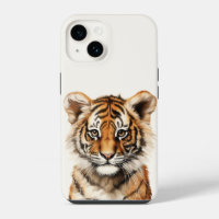 Aquarellporträt eines kleinen Tigers