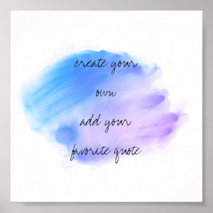 Aquarellposter kreieren Ihre eigene Wand-Kunst Poster