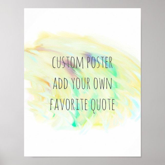 Aquarellposter kreieren Ihre eigene Wand-Kunst Poster (Vorne)