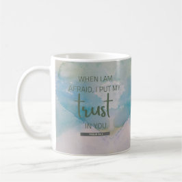 Aquarellpsalm 56:3 kaffeetasse