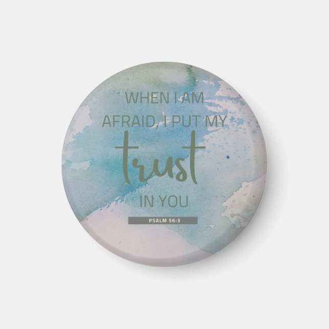 Aquarellpsalm 56:3 magnet (Vorne)