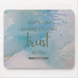 Aquarellpsalm 56:3 mousepad