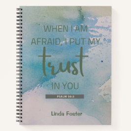 Aquarellpsalm 56:3 notizbuch