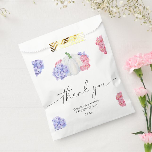 Aquarellpumkin Danke für die Gender-Enthüllung Geschenktütchen (Versiegelt)