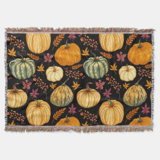 Aquarellpumpen: Herbst Nahtloses Muster. Decke