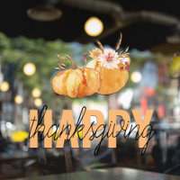 Aquarellpumpen & Orange Happy Thanksgiving